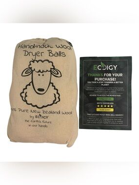 Wool Dryer Balls 6 XL Natural Fabric Softener 100% Organic New Zealand Wool